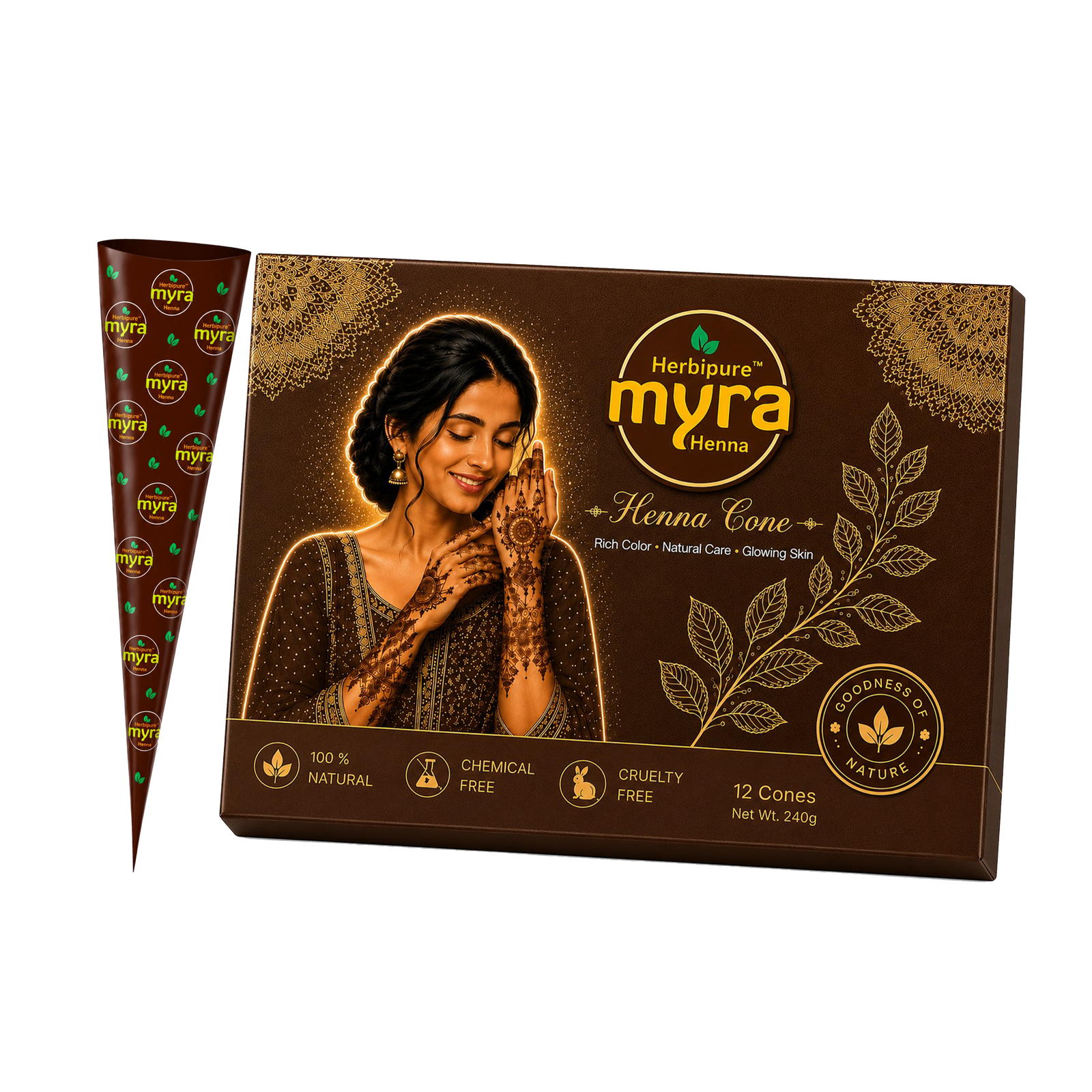 Brown Henna Cone