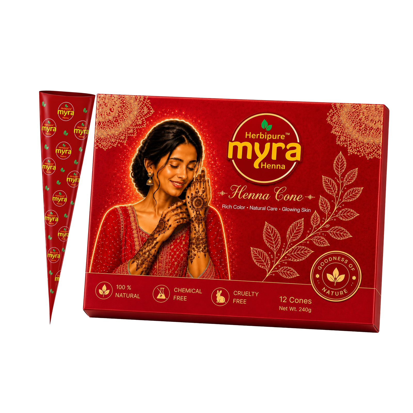 Red Henna Cone